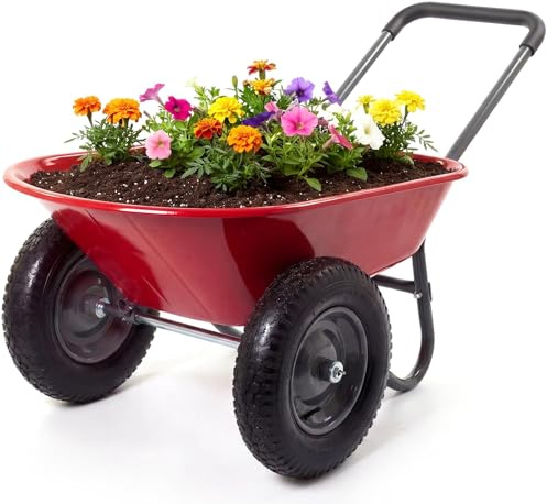 GarveeHome Brouette avec 2 Roues, Grande brouette de Jardin 272 kg