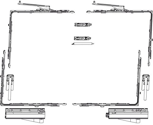 MACO SKB-Z Grundkarton, Schema A, 160 kg, Versatz 13 mm, rechts, silber (455508)