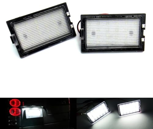 RZG 2x LED Licence Number Plate Light White Canbus For LR Discovery 3 4 Freelander 2 RR Sport L320