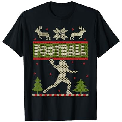 American Football Ugly Christmas Sweater Jersey Shirt T-Shirt