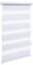 OBdeco Doppelrollo Duo Rollo Klemmfix ohne Bohren B55cm x H150cm(Stoffbreite 51 cm) Weiß für Fenster lichtdurchlässig und verdunkelnd