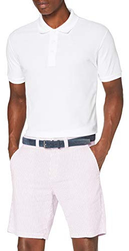 Rhino Seersucker Jogger Shorts Pantaloncini Casual, Rosa, W32 Uomo