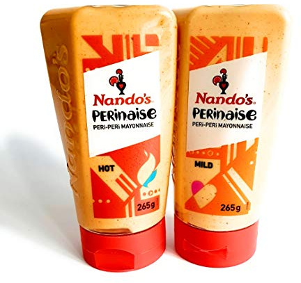 Nando's Perinaise Hot and Mild Per Peri Mayonnaise 2 Variety Pack Bundle