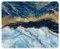 ITNRSIIET Mouse Pad with Stitched Edges, Premium-Textured Mouse Mat Pad, Non-Slip Rubber Base Mousepad for Gaming Laptop Computer & PC 260×210×3mm, Blue Cracked Marbling