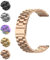 FitTurn Compatible con Michael Kors Access Gen 5 Bradshaw/Bradshaw 2 bandas de metal de repuesto de acero inoxidable sólido correa de reloj pulsera para MK Access Gen 5 Bradshaw (oro rosa)
