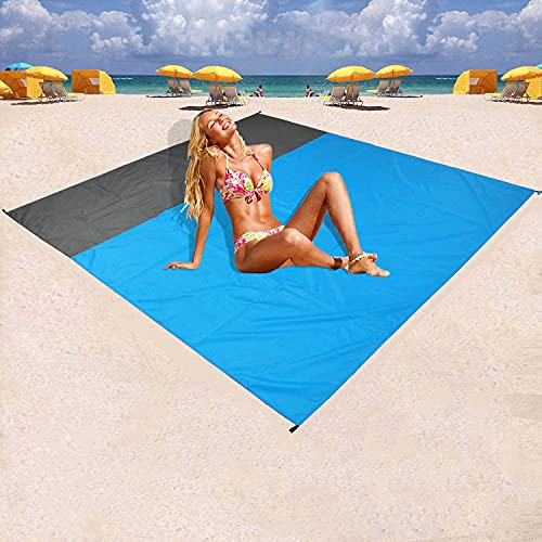 Yomisee Picknickdecke, Stranddecke 210x200cm Wasserdicht und Sandabweisend Tragbare Campingdecke Ultraleicht kompakt Picknickmatte für den Strand, Campen, Wandern und Ausflüge