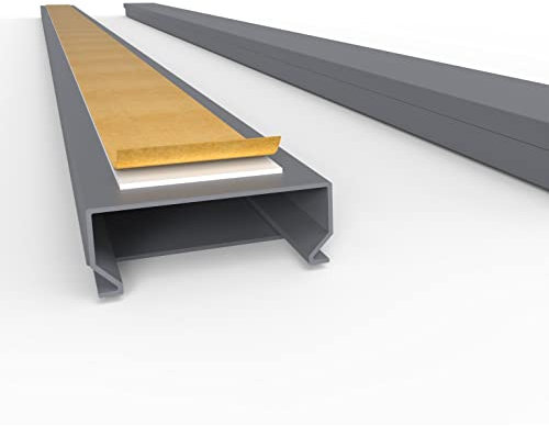 Kabelkanal Selbstklebend Pro mit Schaumklebeband, Kabelschacht 100m 40x16mm - 50x2m, Gray - Grau