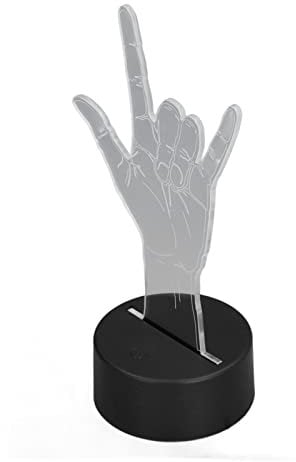 3D Sign Language I Love You Light, LED 7 Colors Romantic Lamp Touch Control Unique Adjustable for Valentine's Day for Home Decoration for Birthday