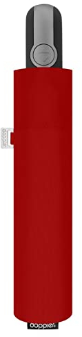 Doppler Protect Duo Regenschirm in Rot I Stabiler Taschenschirm I Auf- / Zu-Automatik I Leicht zu Öffnen & zu Schließen I Carbonsteel-Technik I Robust & sicher bei Regen & Wind