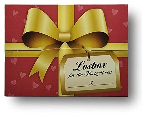Losbox für die Hochzeit mit 50 Losen - das Hochzeitsspiel