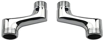 BiaoTeng Raccord Excentré Mitigeur Bain Douche,Raccord Laiton Coudé RéDucteur,Bras Pivotant RéGlable,Raccord Excentré 1/2 3/4,Raccord Excentré Wc,Chrome A