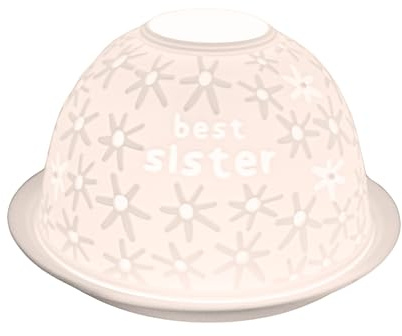 Nordic Lights Candle Shade - Sister Floral, White, 28 cm x 6 cm