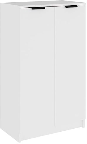 Shoe Cabinet White 59x35x100 cm Engineered Wood