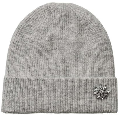 PIECES Damen Pcjeila Hood Bc Mütze, Light Grey Melange ,Einheitsgröße