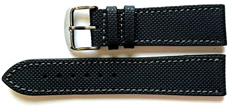 Fluco wasserabweisendens Uhrenarmband 20mm Nautilus schwarz (Waterproof)