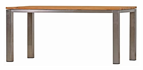 Kai Wiechmann Gartentisch Teakholz Edelstahl 220 x 100 cm modern Premium für Garten Terrasse