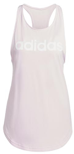 adidas Femme Essentials Loose Logo Tank Top, Clear Pink/White, XS
