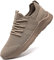 LANGFEUU Damen Turnschuhe Sneaker Schuhe Damen Sportschuhe Laufschuhe Tennisschuhe Outdoor Running Damen Walkingschuhe Straßenlaufschuhe rutschfest Atmungsaktiv Leichtgewichts Braun 41