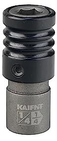 KAIFNT K352-005 1/4-inch Drive to 1/4-inch Hex Bit Holder Socket, 1/4 DR to 1/4 H Quick Change Impact Adapter
