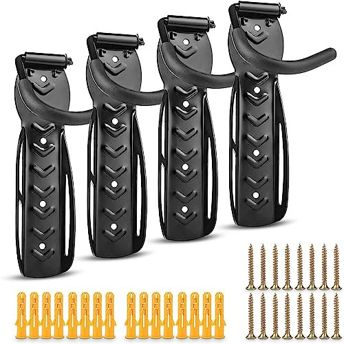 Supernic 4PCS Bike Wall Mounts Rack for Garage,Vertical Bike Wall Rack Storage Hanger Suitable For Mountain Bikes Home Indoor outdoor Warehouse Shed Bicycle Holders Home Storage