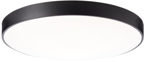 Lightbox LED Deckenlampe XXL | Ø 78 cm | funktionale Deckenleuchte mit Nachtlicht & CCT (3000 bis 6500 K) | stufenlos dimmbar über Fernbedienung | 8800 lm | aus Metall/Kunststoff in Weiß/Schwarz