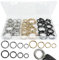 48 StüCk Rund Karabiner Ring, Karabiner Rund, Karabiner Karabiner Haken, Mit FederöFfnung Rundkarabiner Zinklegierung O Ring, FüR GeldböRsen SchlüSselbund(Gold Silber Schwarz20/24/27/33mm)