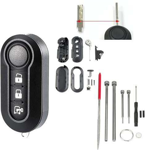3 Buttons For Flip Fiat 500 Panda Van Key with Pin Removal Tool For Citroen Relay Key Peugeot Boxer Punto Key Ducato Ford KA Vauxhall Combo Car Fob