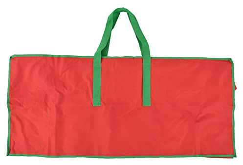 HUAOSN Weihnachtsbaum Aufbewahrungstasche, 600D Oxford Stoff, Weihnachtsbaum Tasche mit Langlebigen, Verstärkten Griffen und Reißverschluss, 3,5 Fuß Breite Öffnung, Rote Tragbare Weihnachtsbaum
