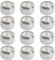 12 Pcs Serviettenringe Metall Gold Silber, 4 cm Servietten Ring Rund, Serviettenschnalle Tischdeko, Serviettenhalter Vintage Groß, Servietten Schnallen Deko für Hochzeit Ostern Geburtstag (Silber)