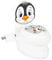 Töpfchen für Kinder ab 2 Jahre | Kindertoilette weiß mit Pinguinmotiv mit herausnehmbarem Lerntöpfchen | Kinderklo mit Spülgeräusch | Babytopf mit praktischem Stauraum | Realitätsnahes Kinder Töpfchen
