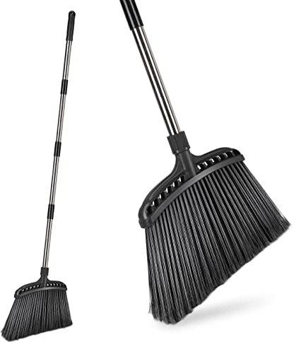 Masthome Outdoor-Besen für Bodenreinigung, 142,2 cm, robuster kommerzieller Besen mit harten Borsten, Winkelbesen, robuster Besen für Zuhause, Garage, Küche, Büro, Hof, Lobby, Rasen, Beton