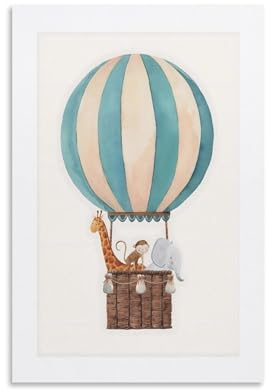TSIDDKA Poster The Balloon Ride, Wohnzimmer, Schlafzimmer, Dekoration, moderne ästhetische Wandkunst, Poster, Geschenk für Freunde, ungerahmt, 30 x 45 cm