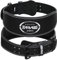 Farabi Sports gewichthebergürtel herren damen 100% echtes Leder lifting belt 4 wide gym gürtel, Powerlifting Belt für Fitnessstudio und Bodybuilding (Black, M Passt von 71 bis 81 CM)