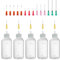 Nadelflaschen, 50ml Dosierflasche, Nadelspitze Applikator Flasche mit 14 Dispensing feine Nadeln und 12 Kappen für DIY Handwerk Nachfüllen Leim, Acrylfarbe, Öl, 5 Stück Leimflasche Leer (50ml)