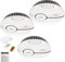 Smoke Alarm, Fire Alarm Smoke Detector with LED Indicator& Test/Silence Button,Replaceable Battery,Conforms to EN14604 Standard,Sound and Flash Alarm 85dB for Home (Standalone 3 Pack)