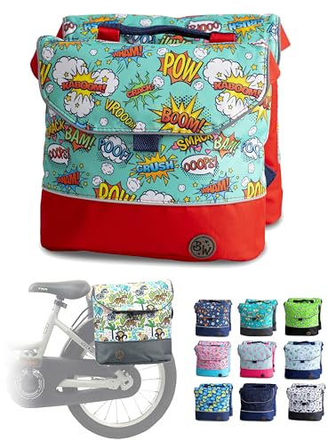 BambiniWelt by Rafael K. Gepäcktasche – Wasserabweisende Gepäckträgertasche für Kinderfahrrad 18–24 Zoll – für alle PUKY und WOOM Räder – robuste Fahrradtasche, Farbe: Modell 23 (M1)