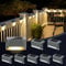 GIGALUMI 8 pezzi luce solare esterna per scale, luci solari a LED per esterni, giardino, impermeabile, luci solari per esterni, per scale, recinzioni, terrazze, cortili, vialetti, strade, (grigio