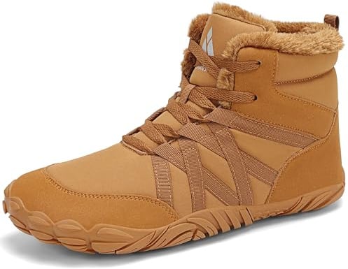 Mishansha Scarpe Barefoot Uomo Donna Invernali Caldo Marrone 40 EU