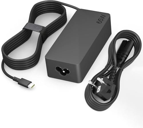 65W Lenovo Ladegerät, USB C Laptop Netzteil Ladekabel Kompatibel mit Lenovo Thinkpad X1 Carbon/Touch/Yoga/Chromebook Ladekabel 10FT