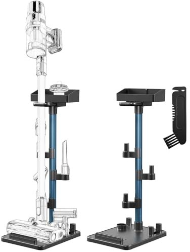 Kodahome Generic Vakuumständer, kompatibel mit Bissell Dyson Dreame Hoover und mehr schnurlosem Stick-Staubsauger, universelle Stand-Dock-Station, Wandhalterung, Organizer, 7 Zubehörhalter