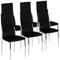 MEBEL ELITE - Esszimmer Stühle in Velourstoff 6er Set - Esszimmerstühle Schwarz 101 x 46 x 48 [cm] - Küchenstühle Modern - Weiche Esstischstühle - Stabile Essstühle, leicht zu reinigen
