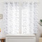Deconovo Voile Vorhang Transparent Gardinen mit Ösen Wohnzimmer Gardinenschals Dekoschal Lichtdurchlässig Vorhänge Schlafzimmer, 138x140 cm, Grau, 2er Set