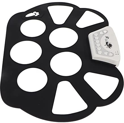 Roll -Up -Drum Pad - 9 Pads Faltbare Elektronische Drum -Set mit 2 Fuß -Pedalen für &, Musikaufnahme, USB -Leistung und Mehrere Sounds (W758)