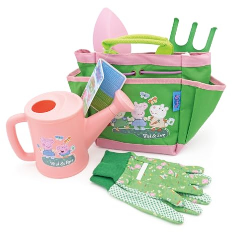 Peppa Pig Children’s Gardening Set, Green and Pink