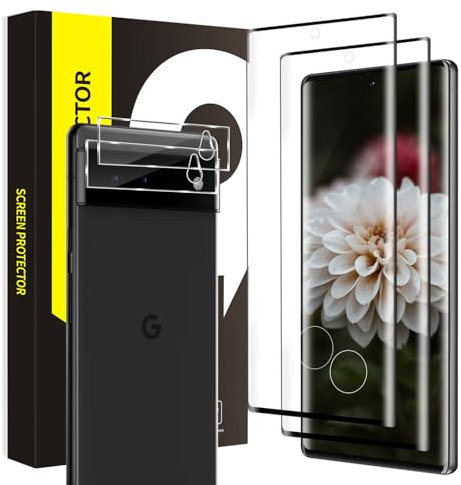 Bodyguard 2+2 Stück Schutzfolie für Panzerglas für Google Pixel 6 Pro 5G Displayfolie, 9H Härte Blasenfrei Schutzglas+Kameraschutz, Sensitive Touch, 3D Full Cover, Ultra-Klar Pixel 6 Pro Displayschutz