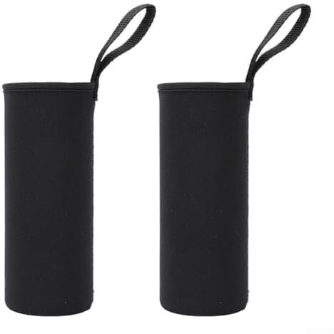 2-Pack Thermal Bottle Sleeves, 550ml Water Bottle Insulator, Neoprene Drink Holder for Outdoor Sports Hiking(550ML black)