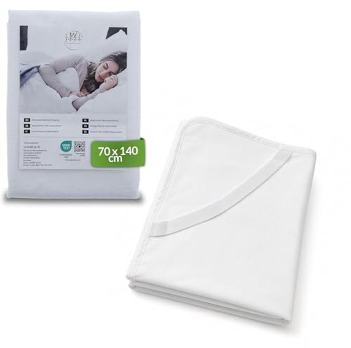 Julido Wasserdichter Matratzenschoner 70x140 cm – Atmungsaktive & Waschbare Inkontinenzauflage – Geräuscharmer, Hygienischer Matratzenschutz bis 15 cm Höhe – Oeko-TEX Zertifiziert
