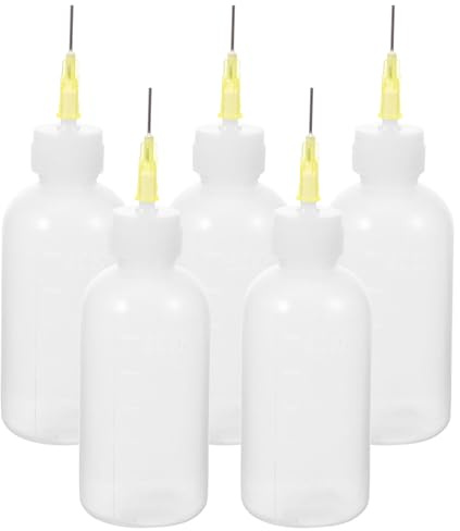 HOMSFOU 5Pcs Pottery Glaze Bottles Applicator Squeeze Bottles for Precision Pottery Coating and Glazing for Artists and Hobbyists