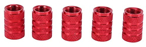 Wzxksoac 5x aluminum alloy bicycle valve caps red