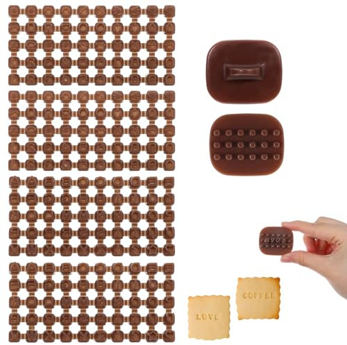 2 Sets Nummer Buchstaben Stempel, Wiederverwendbare Keksstempel, Personalisiert Ton Stempel mit Doppelten Kleinen Alphabet Zahlen Symbolen für Töpferei DIY Handmade Crafts Töpferei Fondant Cookie